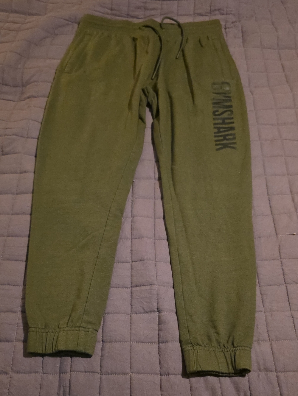 Gymshark Olive Green Joggers with Logo
